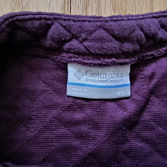 Columbia Purple Quilted Long Sleeve Sweatshirt - Picture 2 of 6